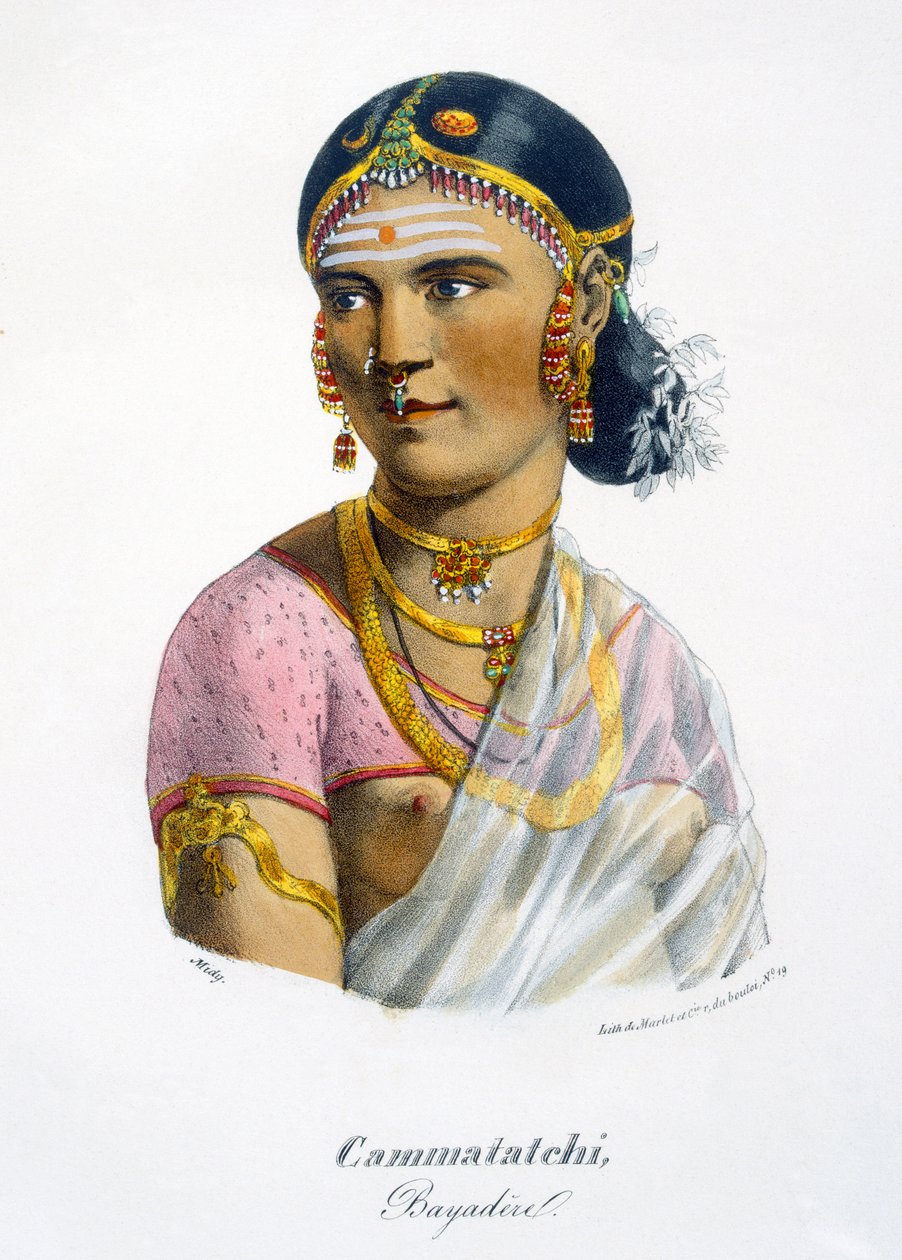 Cammatatchi, dansare, 1827-35 av M.E. Burnouf