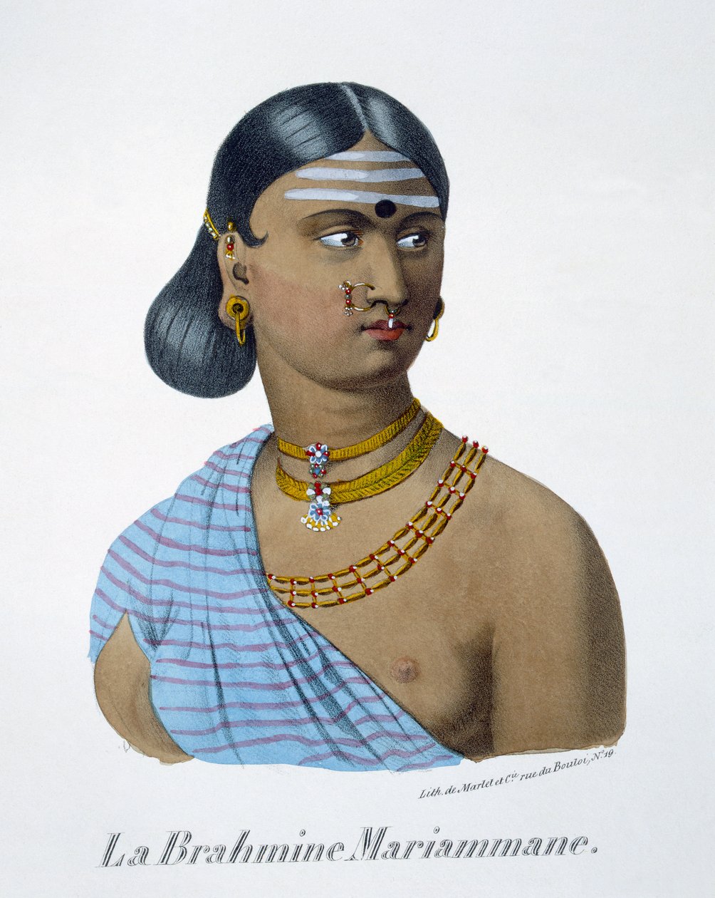 Mariammane, en brahminkvinna, 1827-35 av M.E. Burnouf