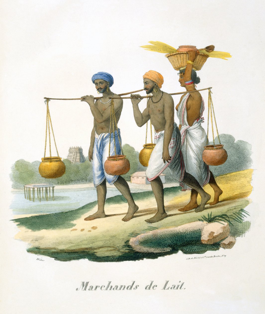 Mjölkförsäljare, 1827-35 av M.E. Burnouf