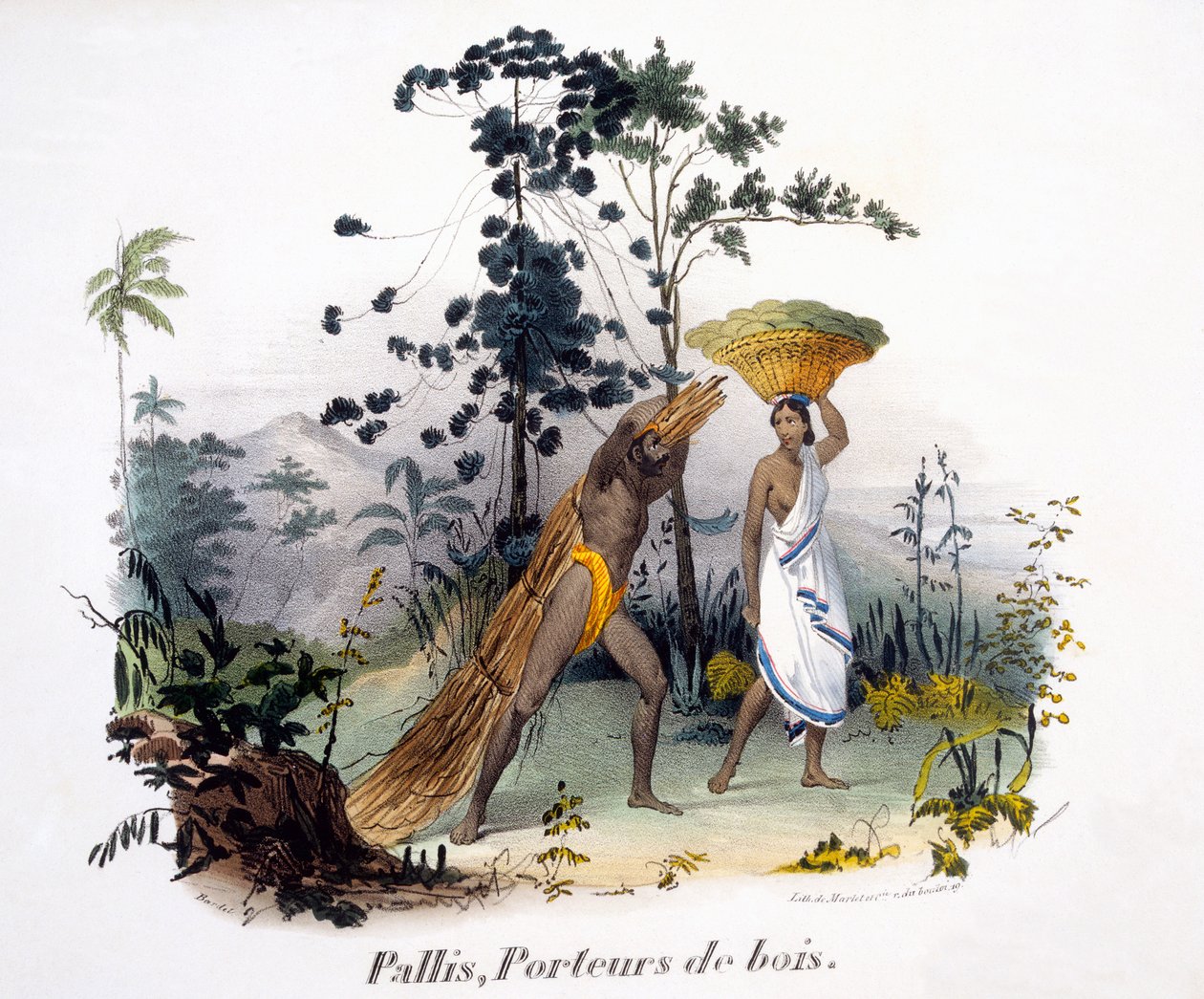 Pallis, träbäraren, 1827-35 av M.E. Burnouf