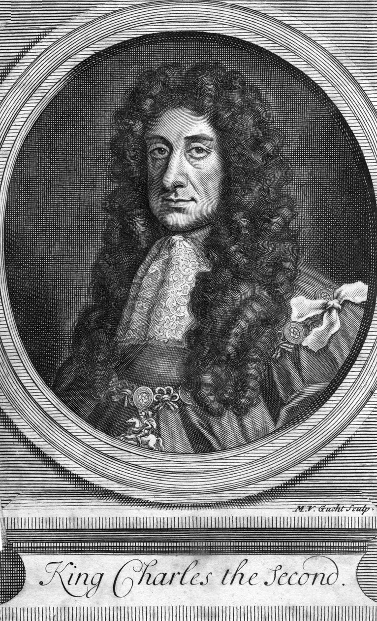 Charles II, kung av England, Skottland och Irland, 1818. av MV Gucht