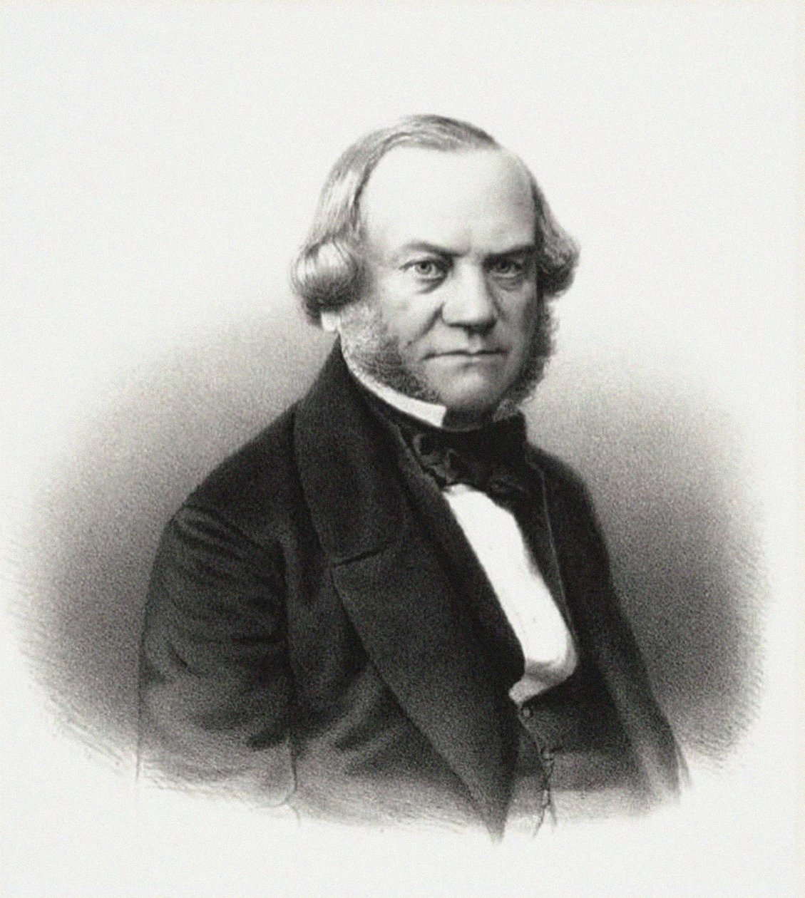 Porträtt av chefen för de kejserliga teatrarna Alexander Mikhaylovich Gedeonov, 1858. av M. Baryshev