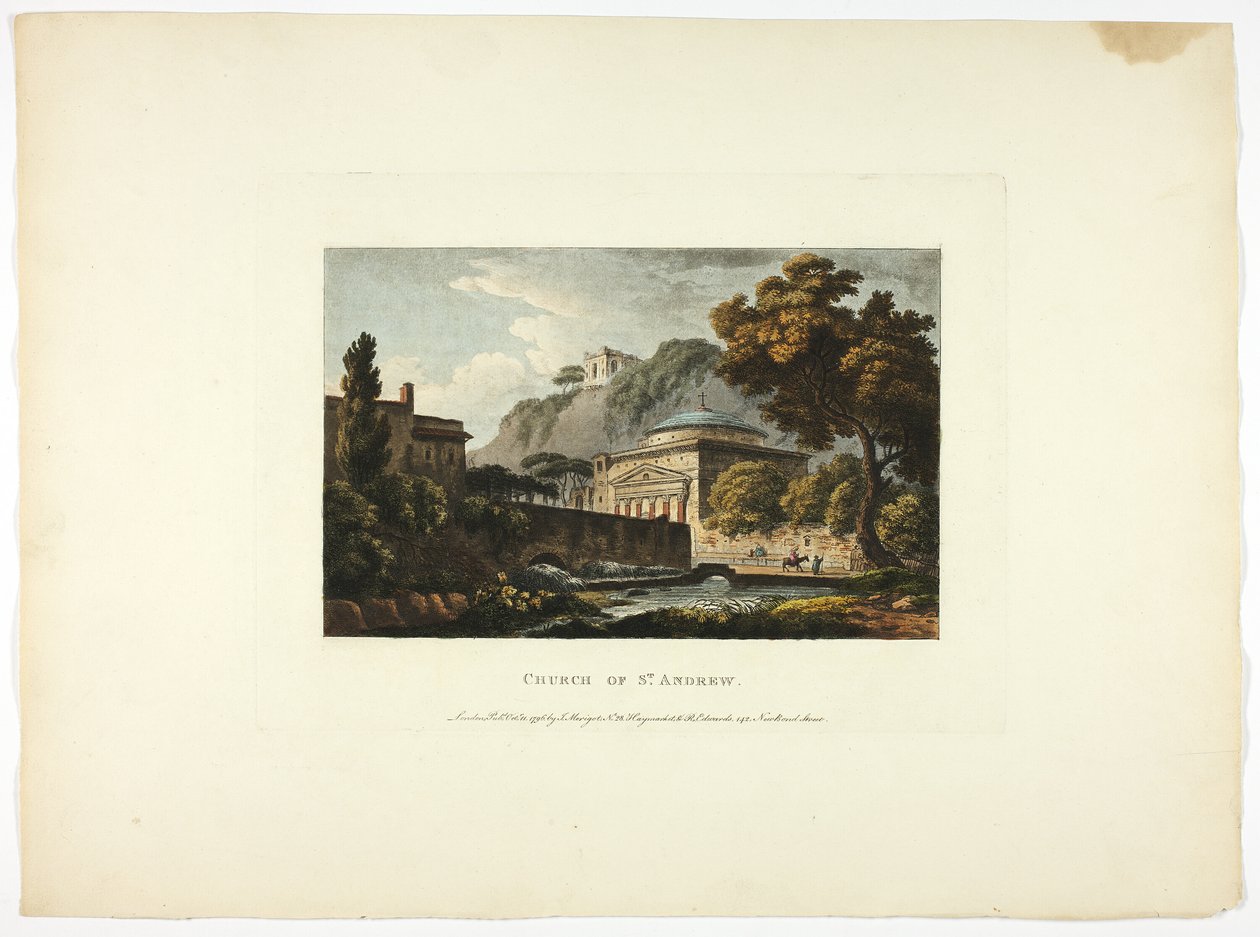 Andreaskyrkan, artonde plattan från Roms ruiner av M. Dubourg