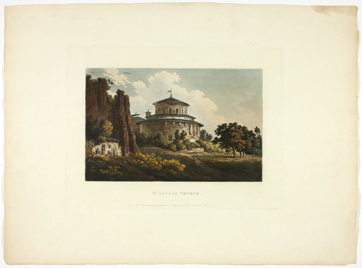 S:t Agnes kyrka, plåt åtta från Roms ruiner av M. Dubourg