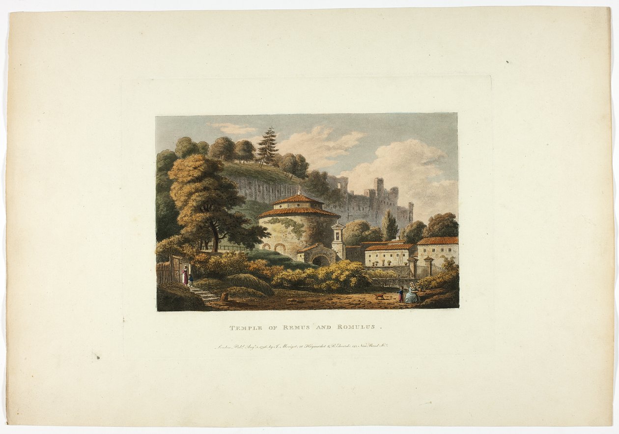 Templet för Remus och Romulus, plåt sexton från Roms ruiner av M. Dubourg