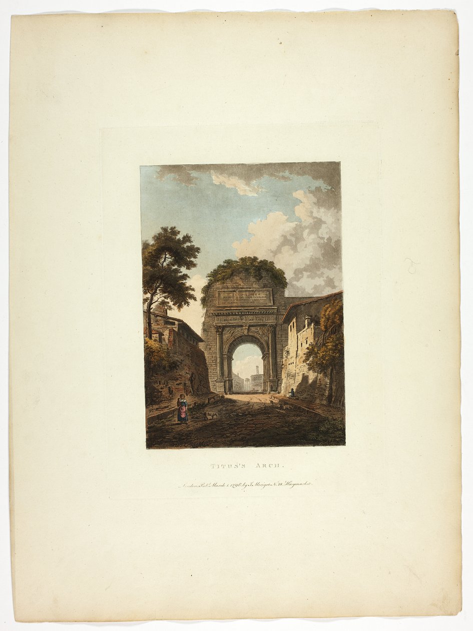 Titus båge, plåt tio från Roms ruiner av M. Dubourg