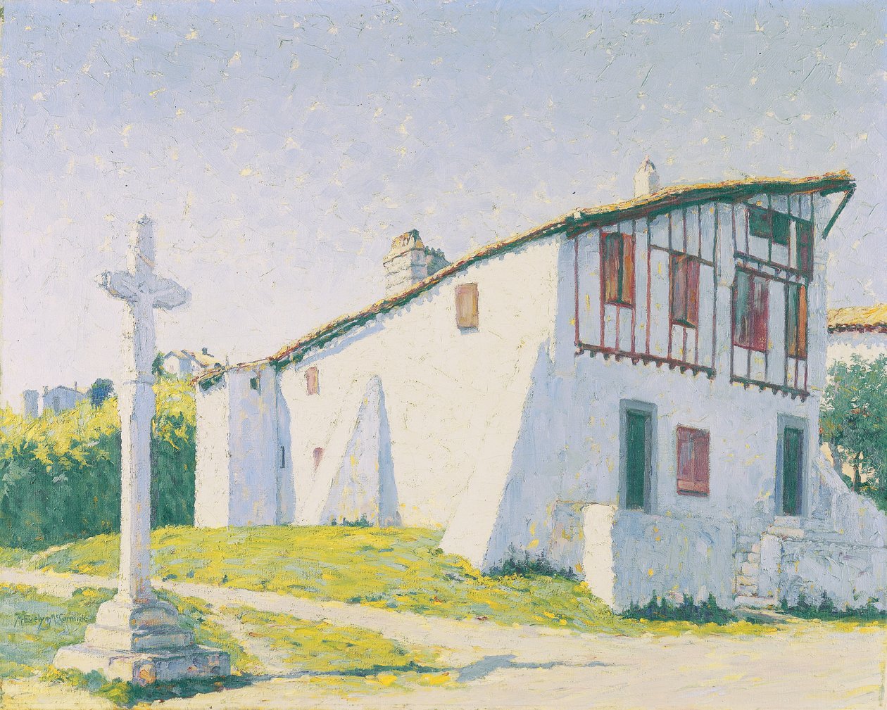 Bisque House, St. Jean de Luz, Frankrike (olja på duk) av M. Evelyn McCormick