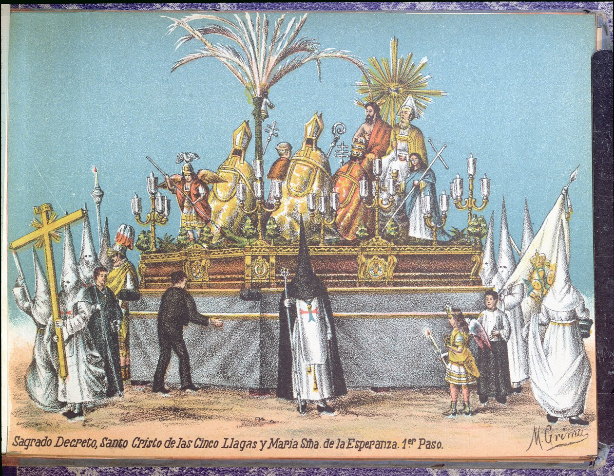 Procession under Stilla veckan i Sevilla av M. Grima