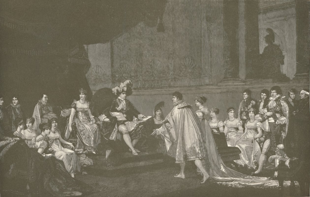 Bröllop mellan prins Jerome Bonaparte och prinsessan Frederica Catherine av Würtemberg, 1807, 1896 av M. Haider
