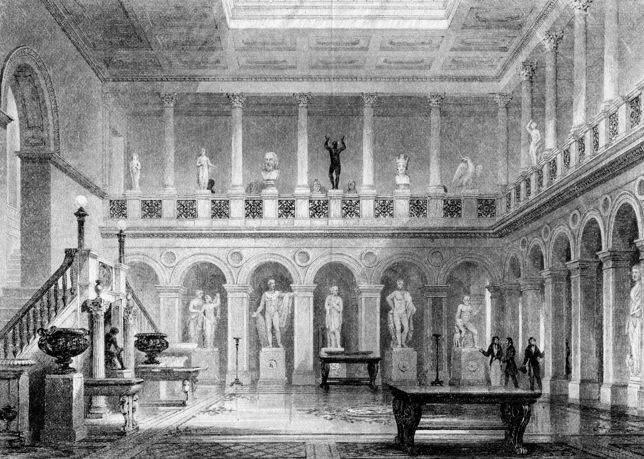 En hall i Deepdene, Dorking, Surrey, 1800-talet. av M. J. Starling