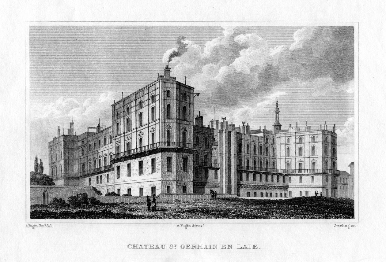 Chateau de Saint Germain en Laye, Paris, c1830 av M. J. Starling