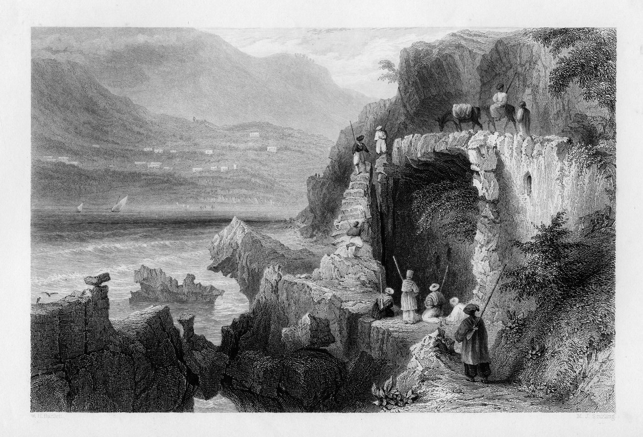 St Georges grav, Kesrouanbukten, Syrien, 1841. av M. J. Starling