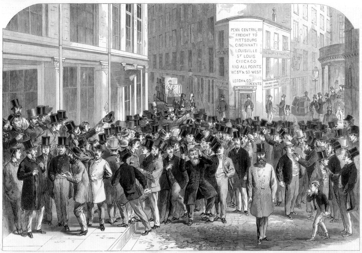 Kerbstone aktiemäklare i New York, 1864. av M. Jackson