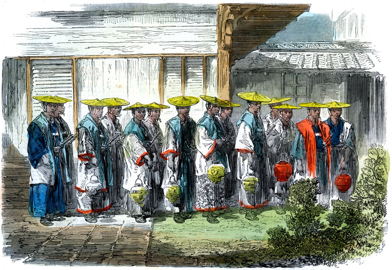 Nattvakten i Jeddo Edo, Japan, 1864. av M. Jackson