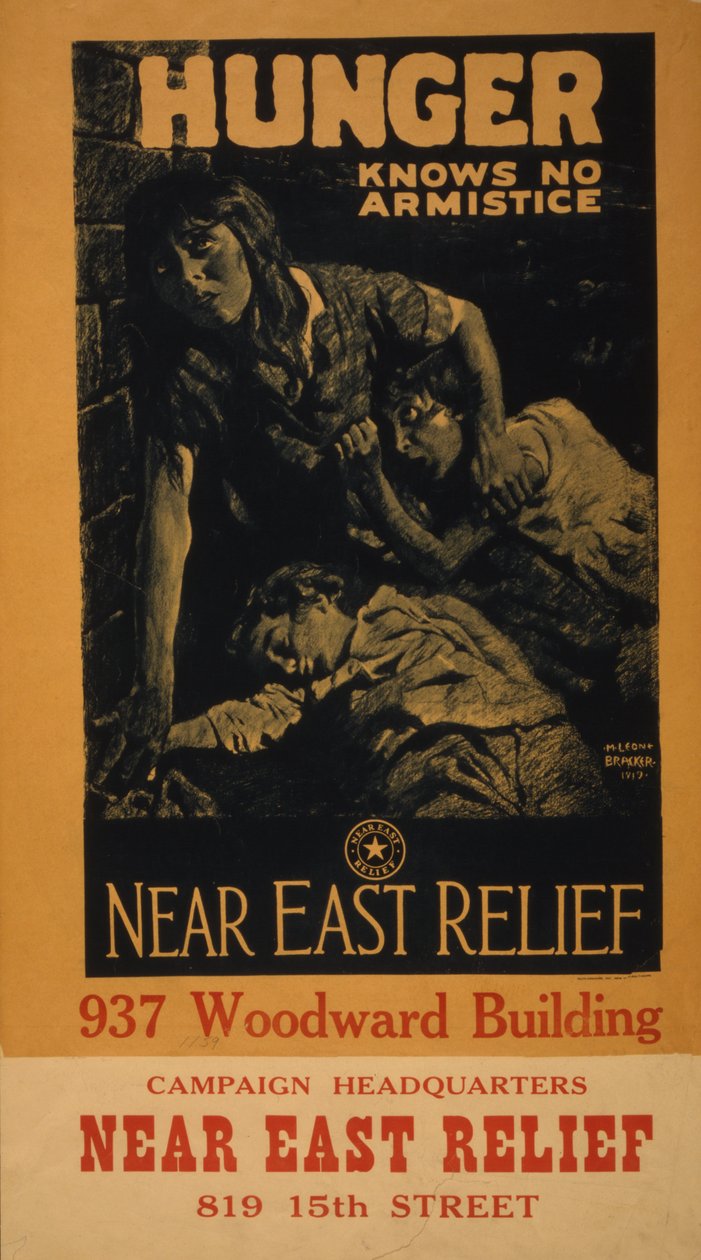 Hunger känner ingen vapenstillestånd - Near East Relief, 1919 av M. Leone Bracker