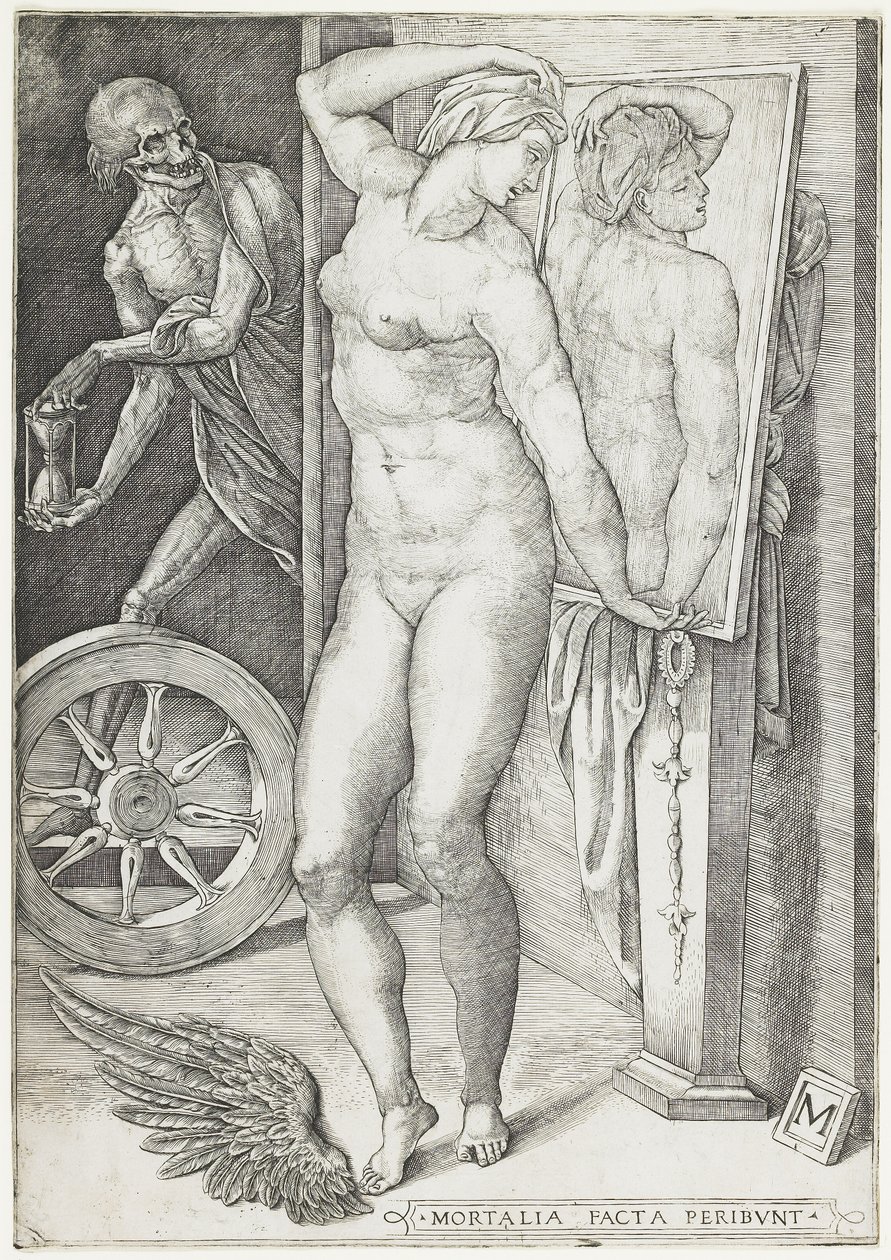 Death Surprising a Woman, c.1490-c.1540 (gravyr) av M Master