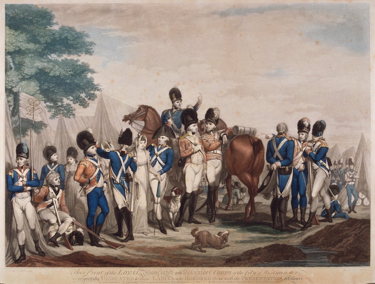 Soldater från Loyal Associated and Volunteer Corps i City of Westminster, 1799 av M Place