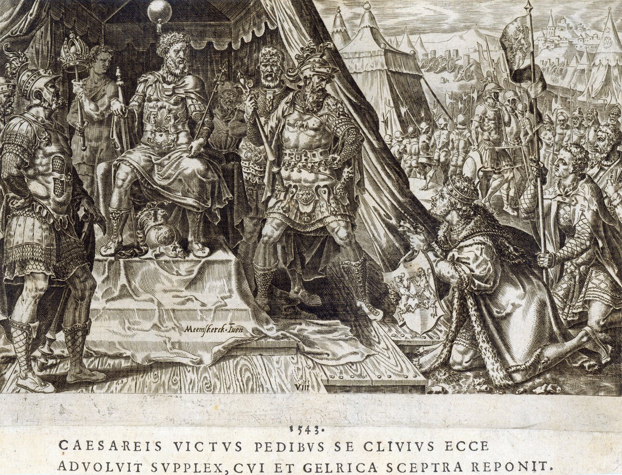 Underkastelsen av Vilhelm II, hertig av Cleves, 1543, plåt 8 från 