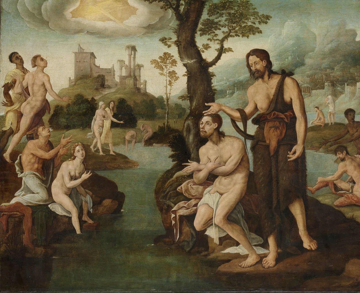 Kristi dop av Maarten van Heemskerck (circle of)