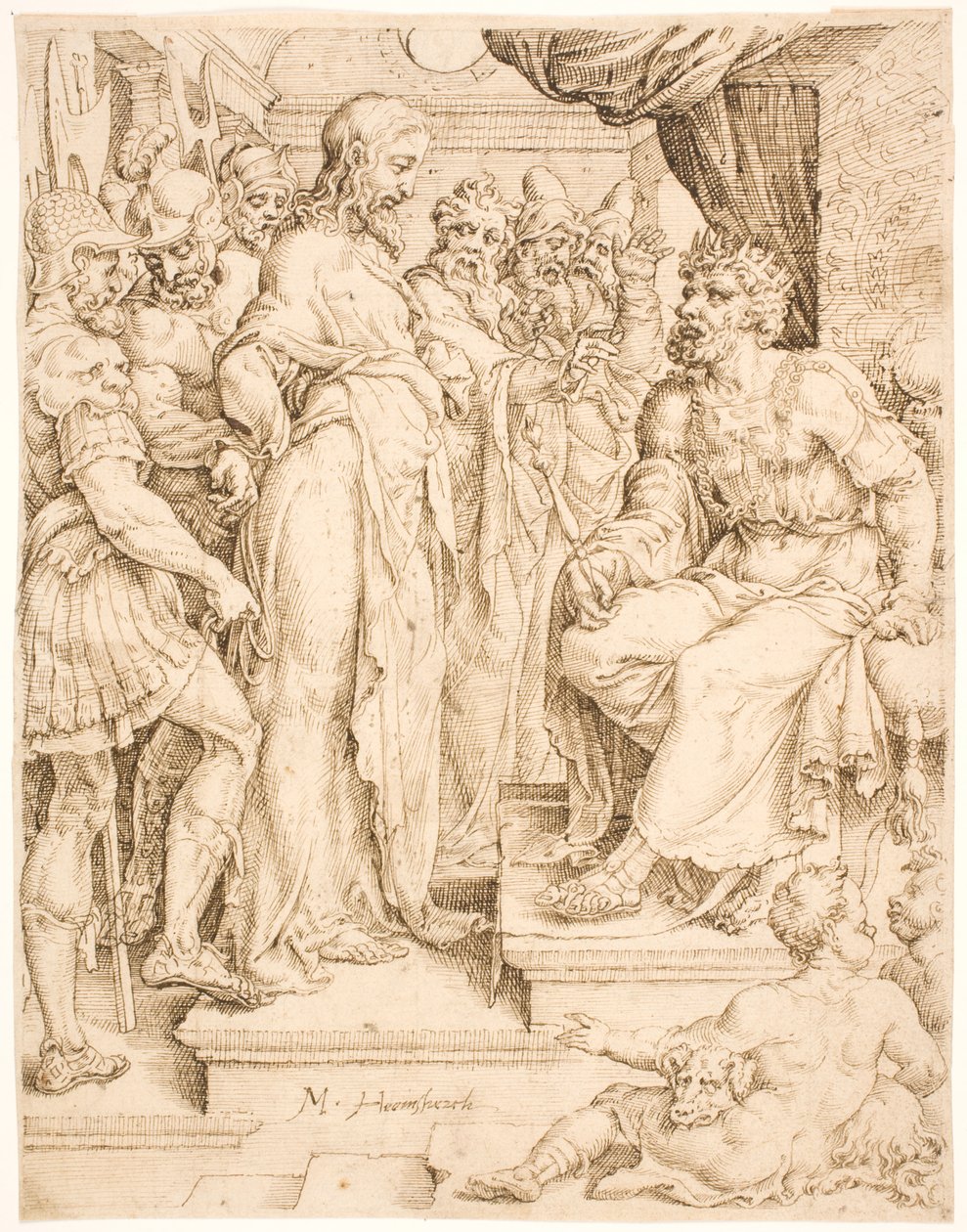 Kristus före Herodes av Maarten van Heemskerck