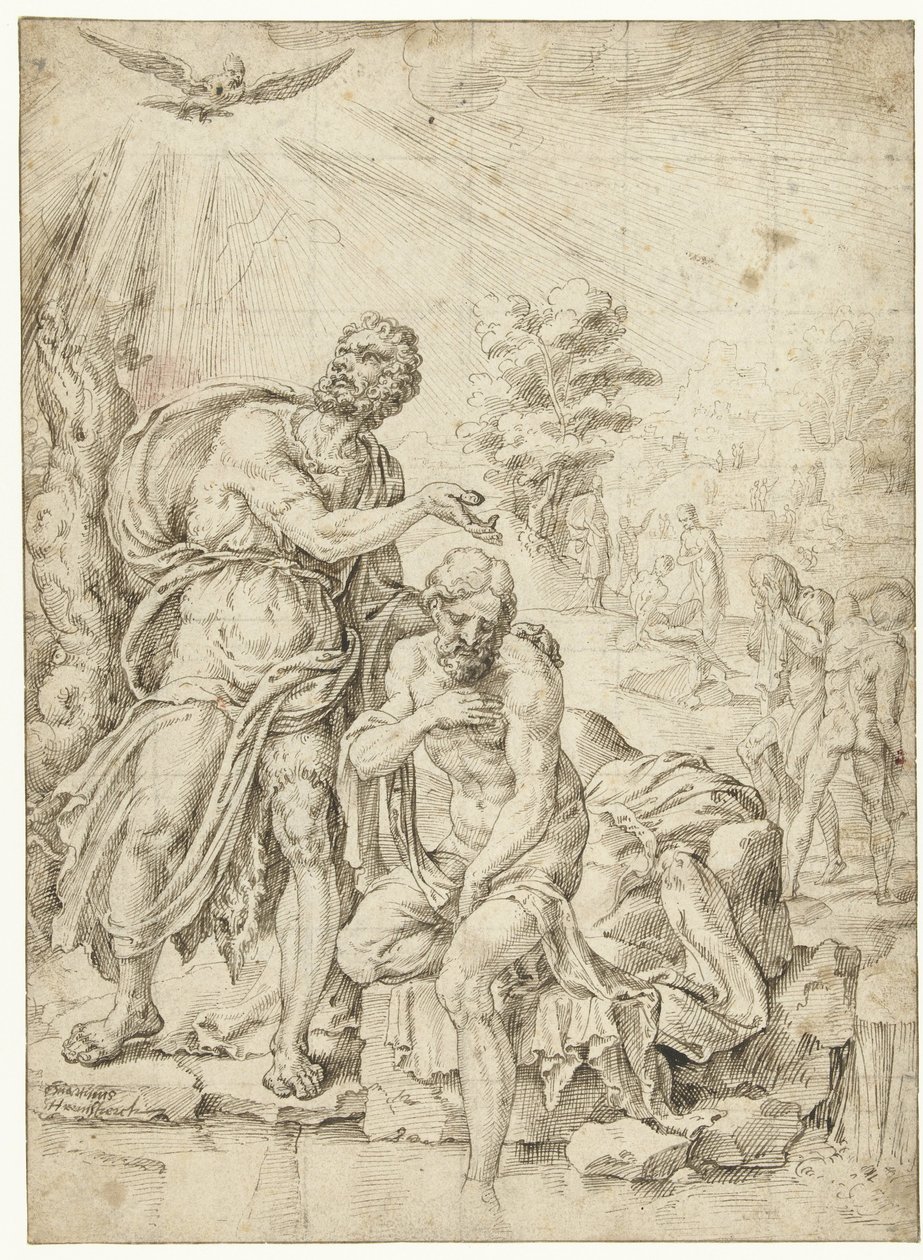 Kristi dop av Maarten van Heemskerck