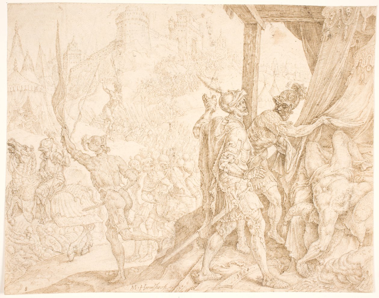 Holofernes kropp hittades av Bagoas av Maarten van Heemskerck