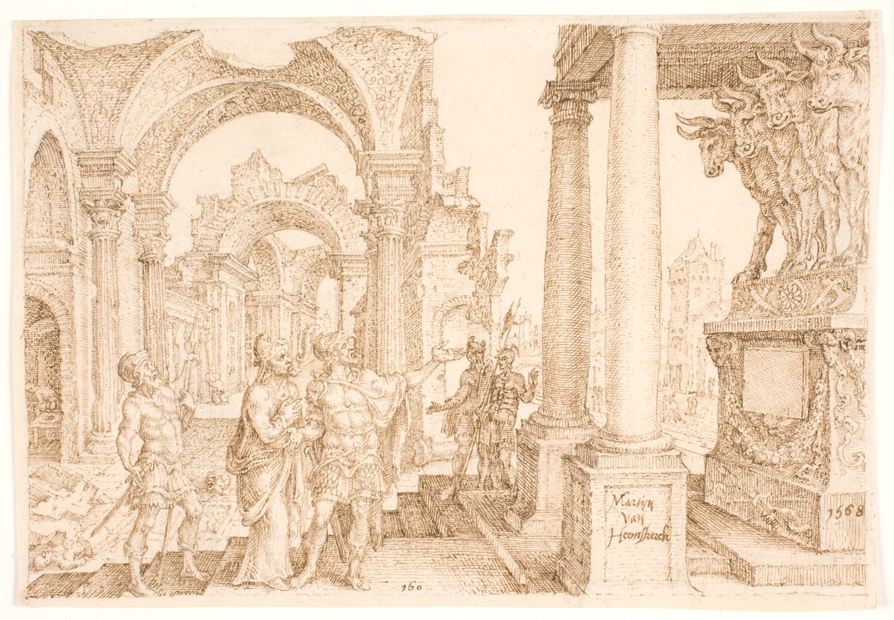 Jehu dyrkar guldkalven av Maarten van Heemskerck