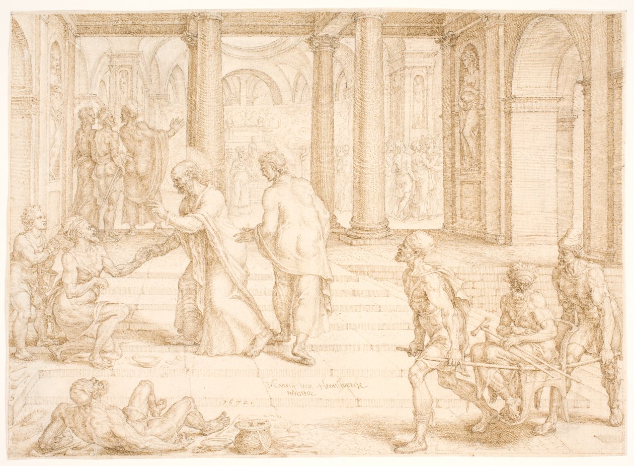 Peter botar ett lamm av Maarten van Heemskerck