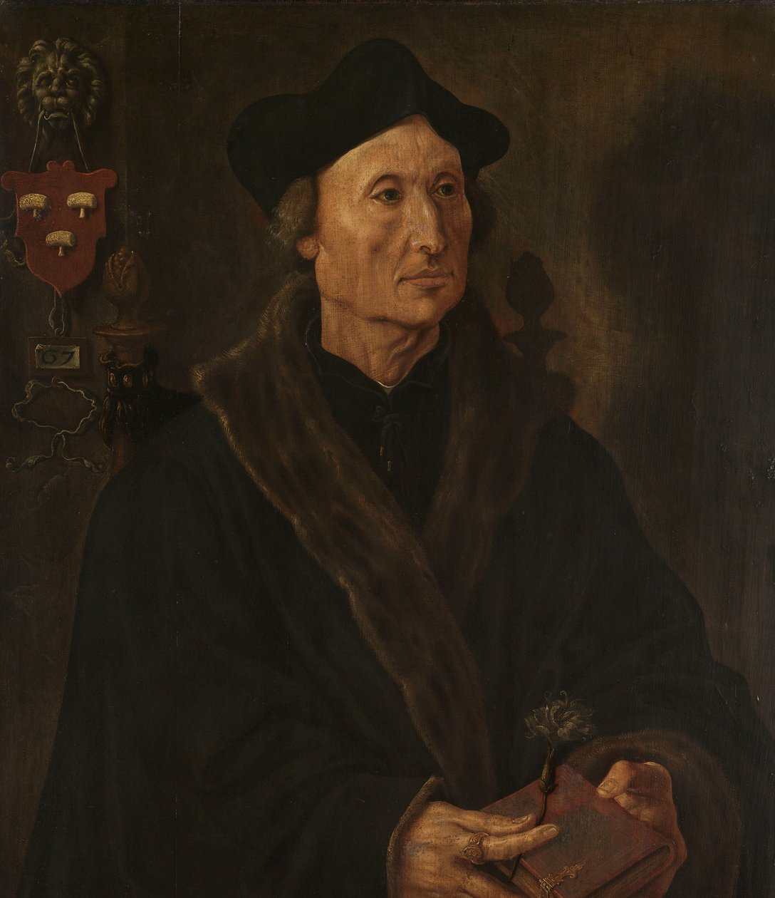 Porträtt av Johannes Colmannus, rektor för klostret St. Agatha i Delft av Maarten van Heemskerck
