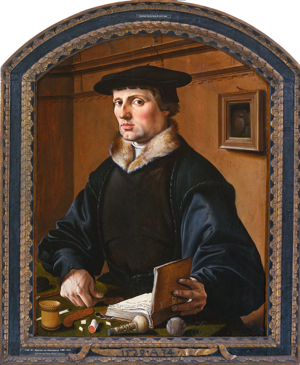 Porträtt av en man, 1529 av Maarten van Heemskerck