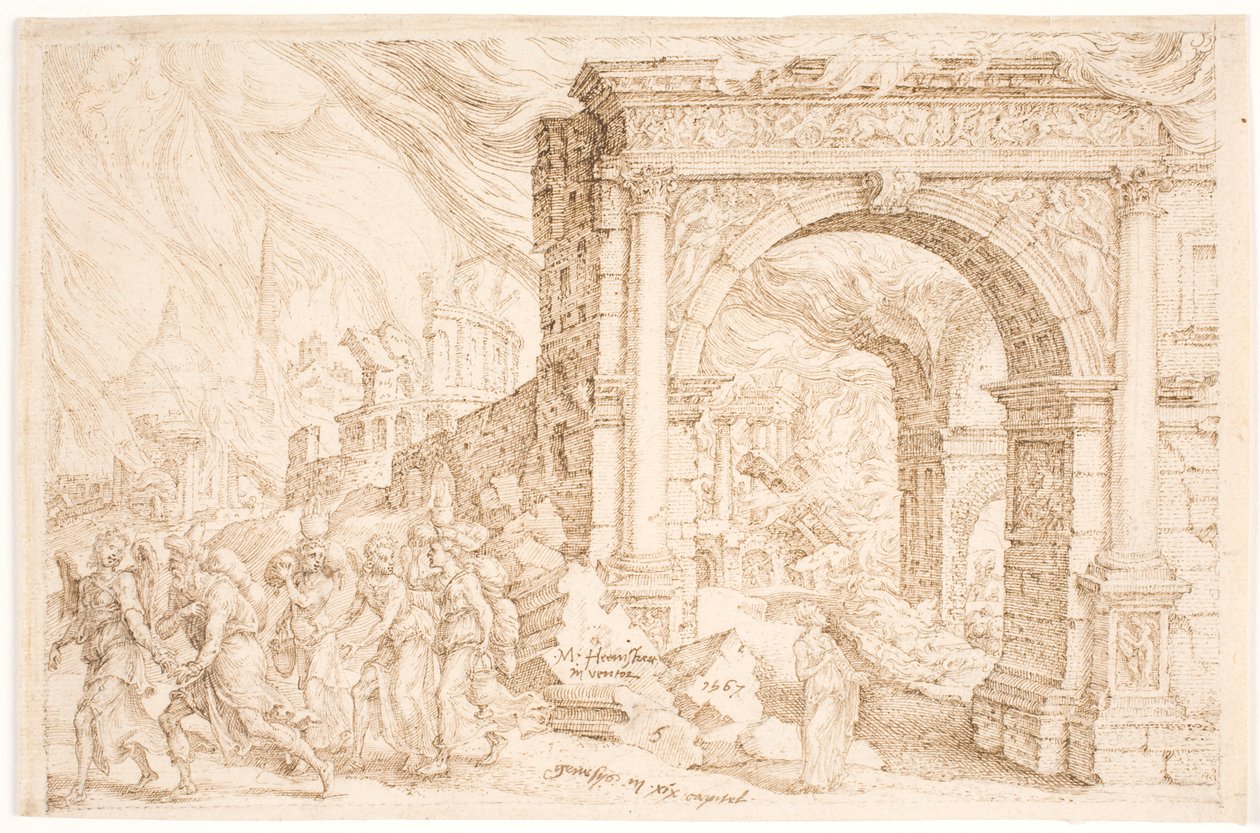 Förstörelsen av Sodom av Maarten van Heemskerck