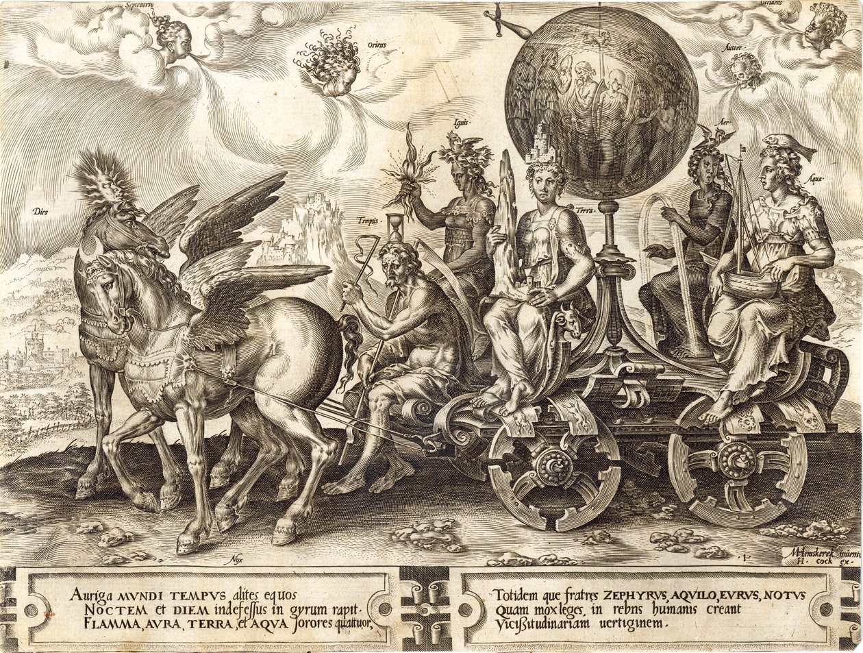 Världen, tavla 1 från "Människornas olycka", 1564 av Maarten van Heemskerck