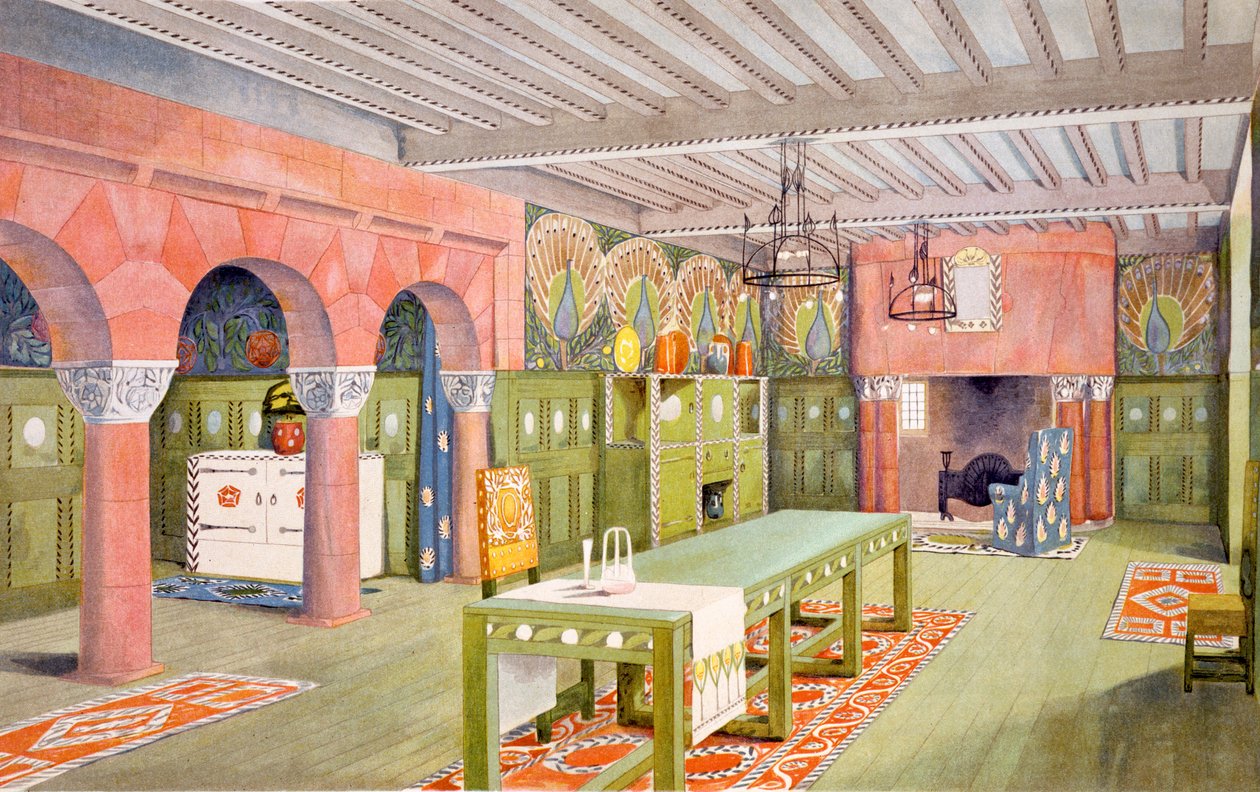 Matsal, tryck utfört av Emil Hochdanz, c.1901 av Mackay Hugh Baillie Scott