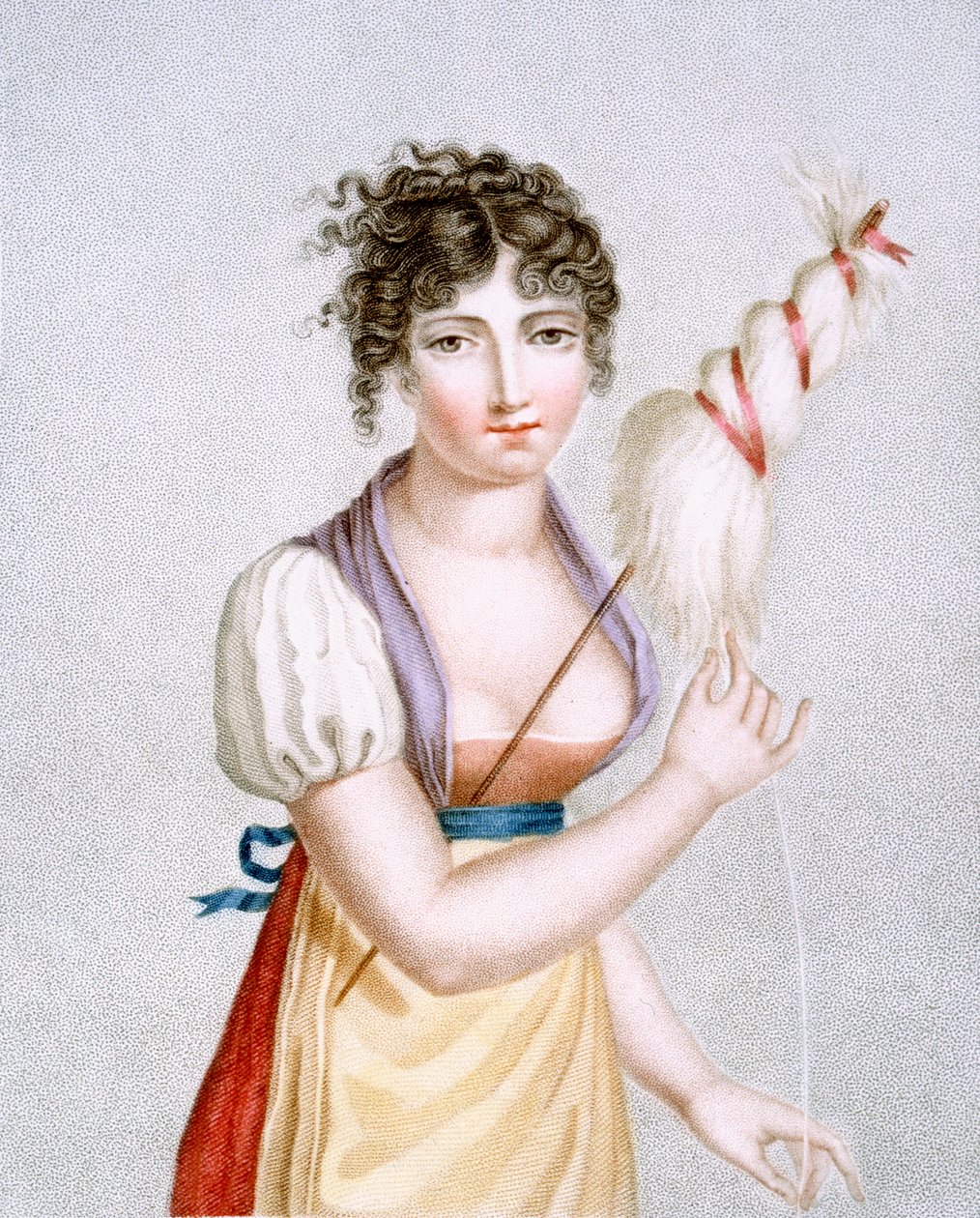 Spinnern, graverad av Augrand, c.1816 av Madame G. Busset Dubruste