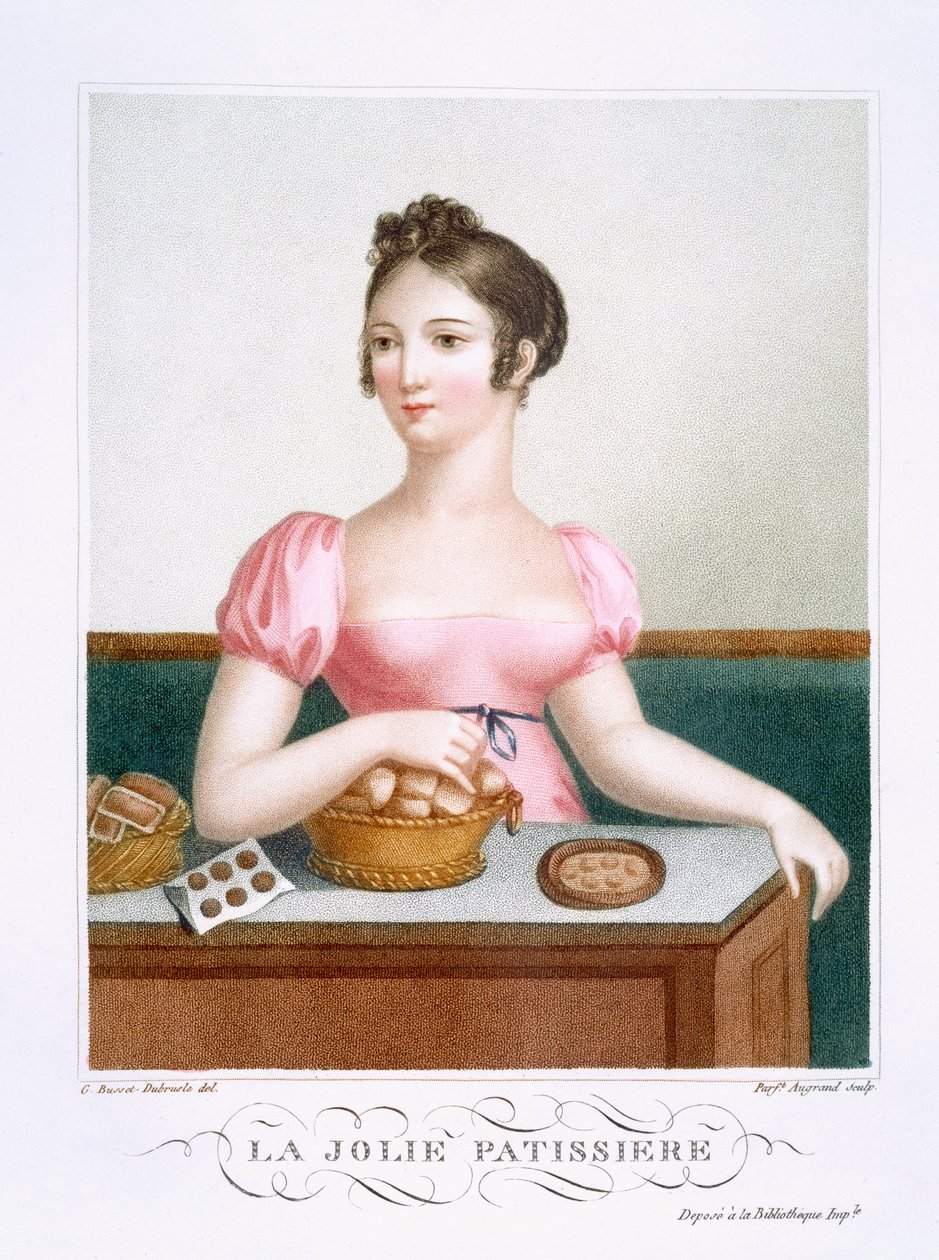 The Pretty Pastry Cook, ca 1816 av Madame G. Busset Dubruste