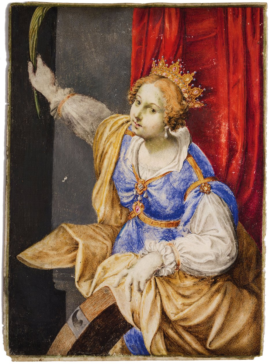 Artemisia Gentileschi som den heliga Katarina av Alexandria, mitten av 1600-talet. av Maddalena Corvina