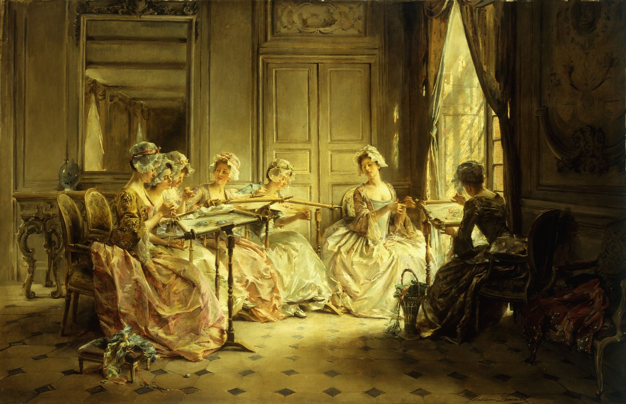 En eftermiddagsbroderi av Madeleine Lemaire