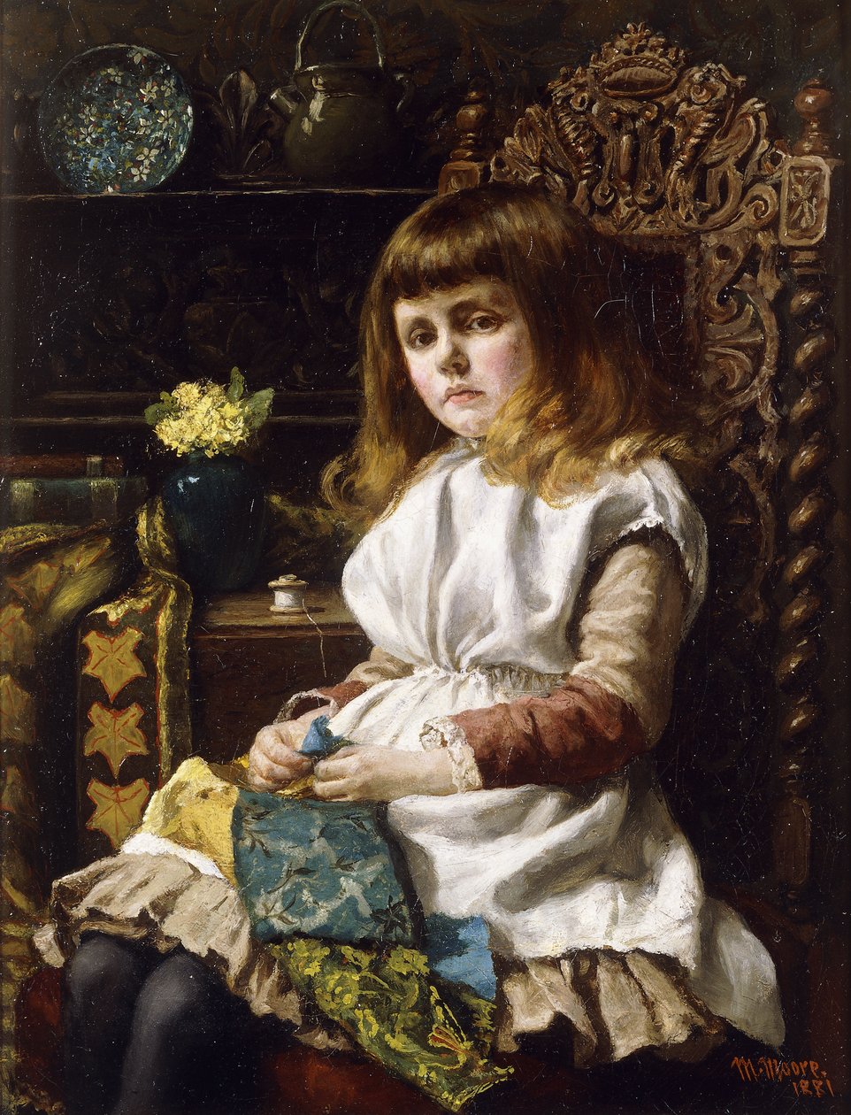 Trötta fingrar, 1881 av Madena Moore