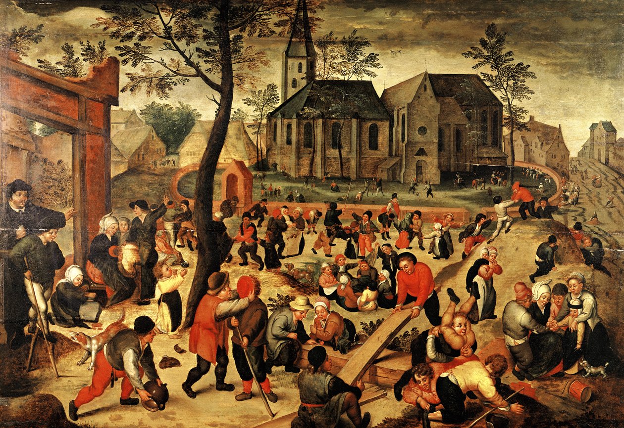 Barnspel av Maerten van Cleve
