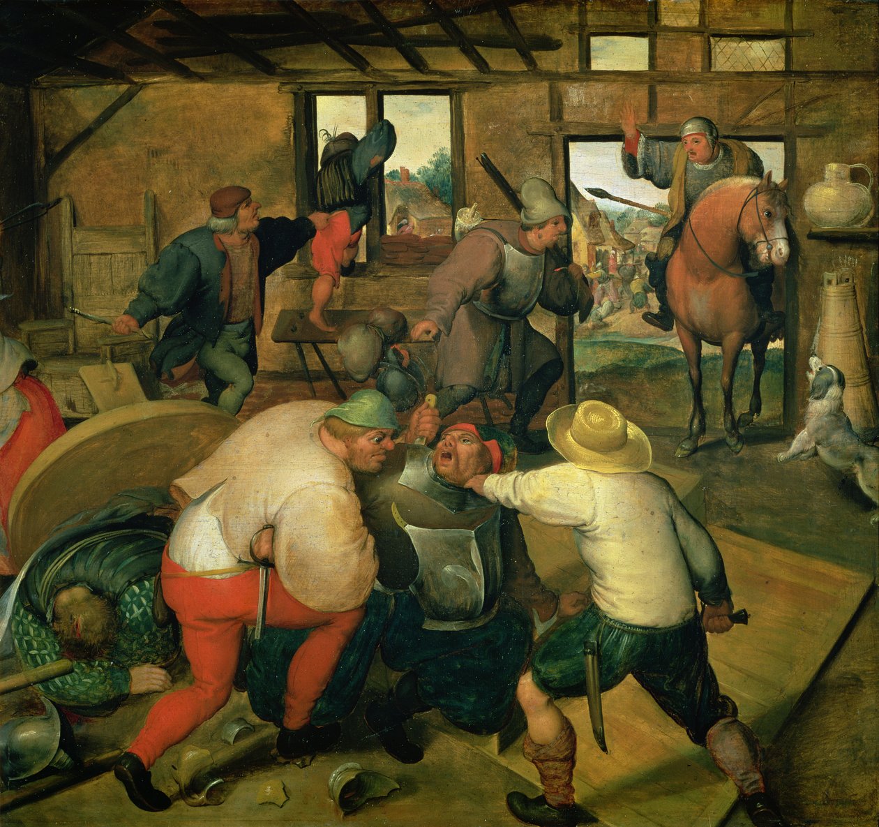 A Fight, c.1565-70 (panel) av Maerten van Cleve