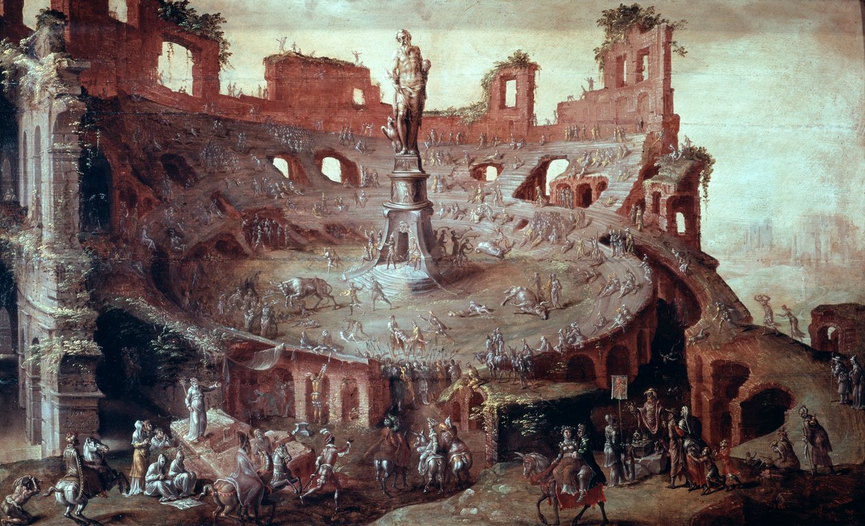 Tjurfäktning en antik, 1552. av Maerten van Heemskerck