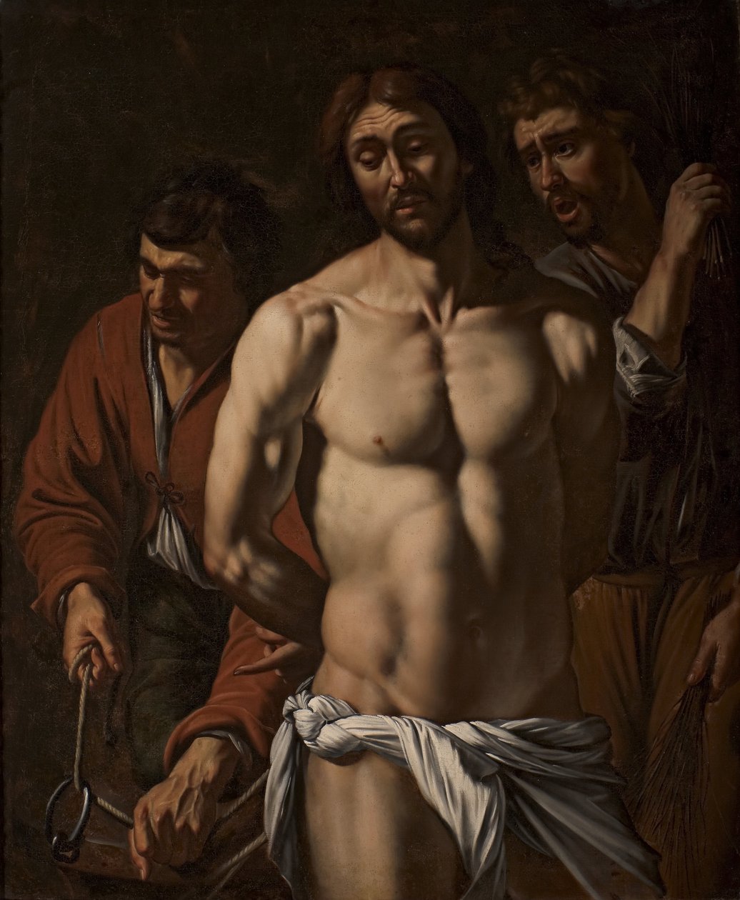 Kristi flagellation av Maestro della Flagellazione di Cesena