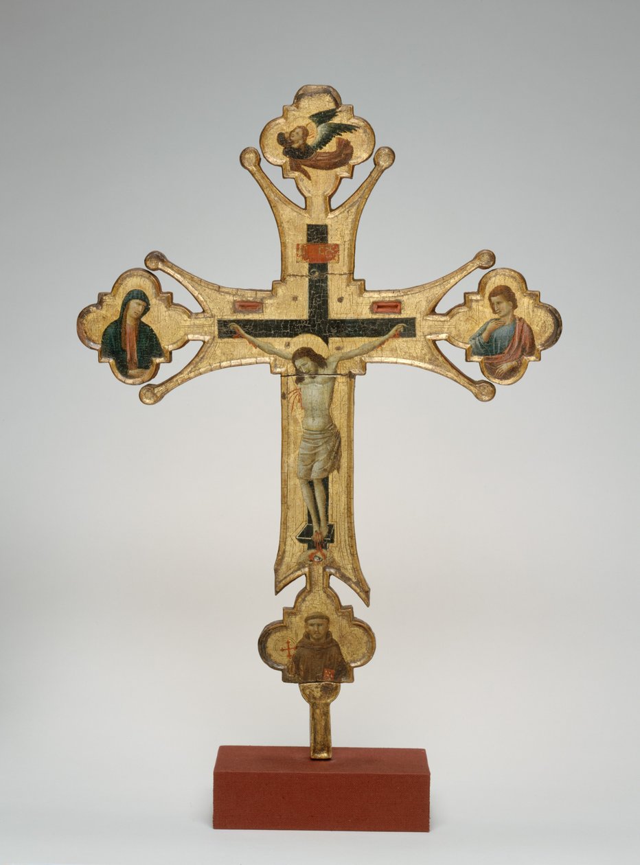 Processionskors, ca 1320 (olja på duk på trä) av Maestro di Santa Chiara