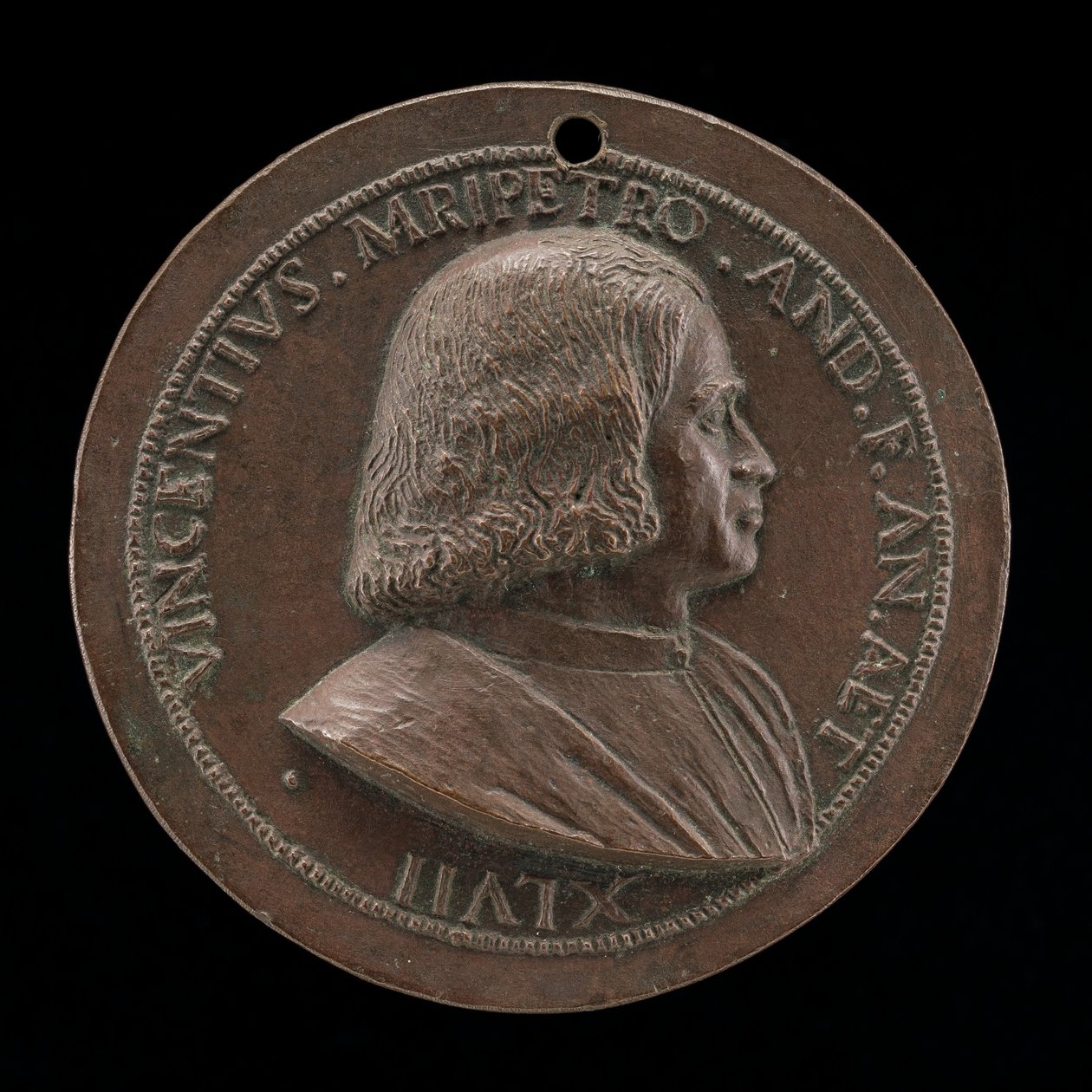 Vincenzo Malipiero, venetiansk patricier, bror till Francesco [framsidan], 1523. av Maffeo Olivieri