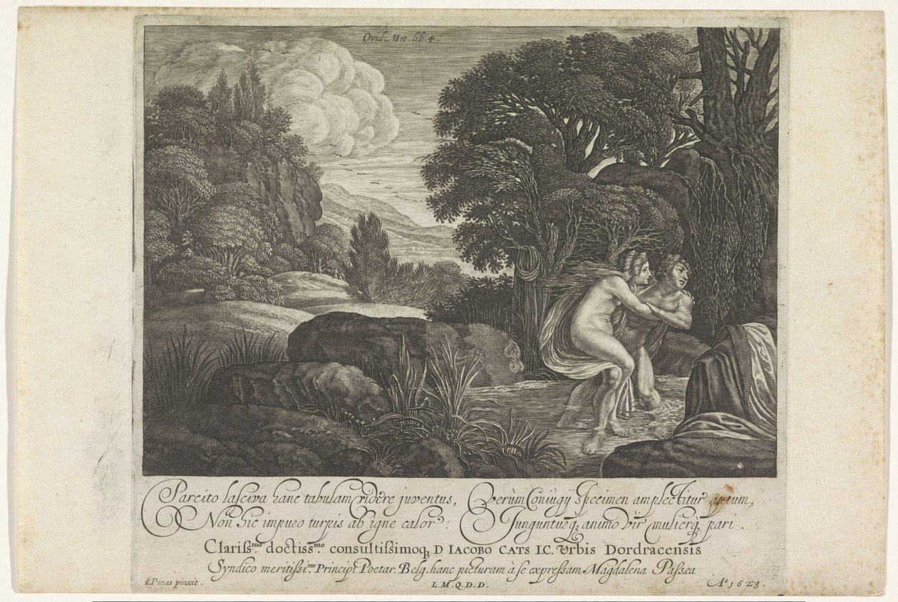 Salmacis en Hermafroditus Metamorfosen van Ovidius (serietitel) av Magdalena van de Passe