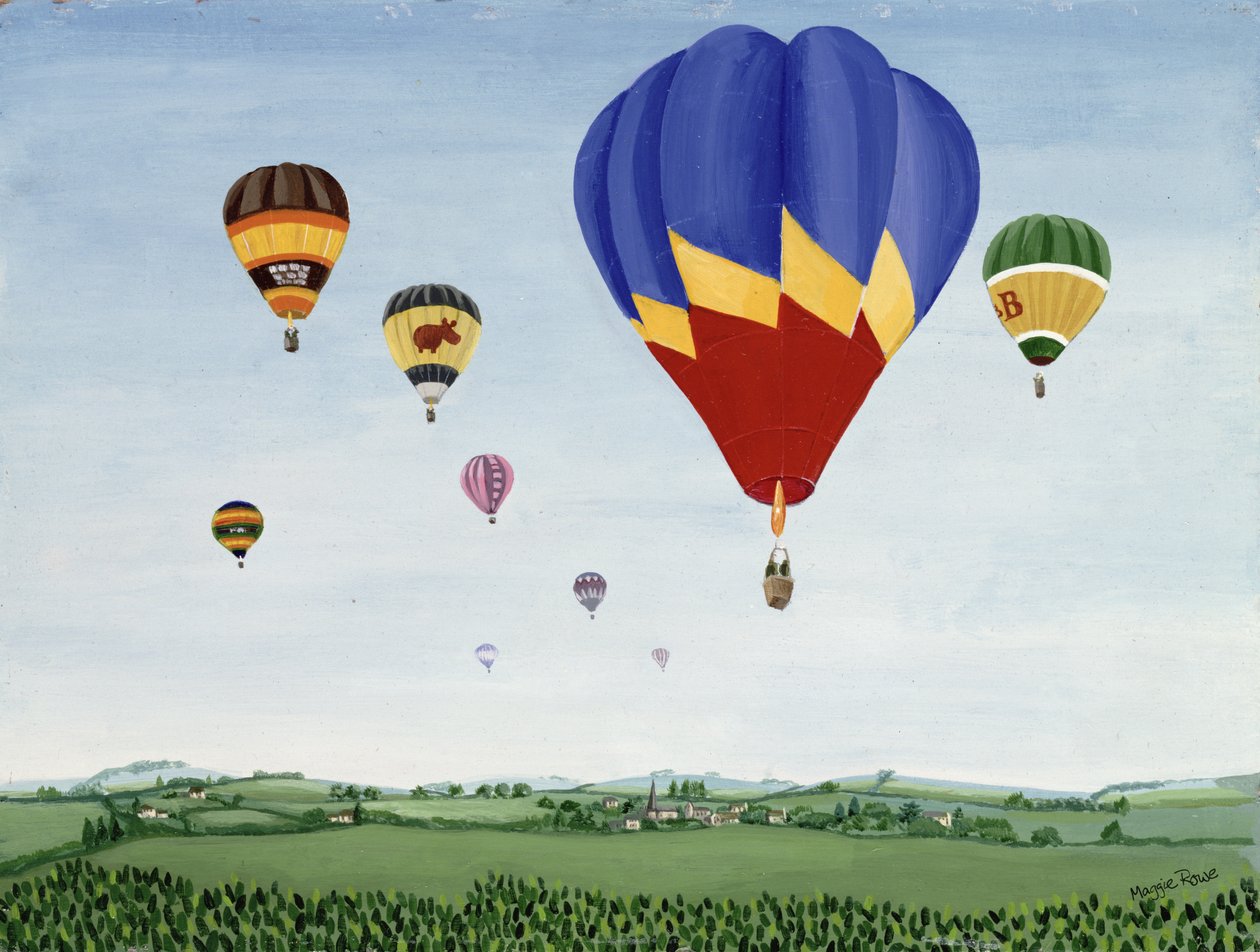 Ballongflygning över Cotswolds av Maggie Rowe