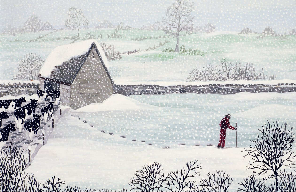 Cotswold Farm på vintern av Maggie Rowe
