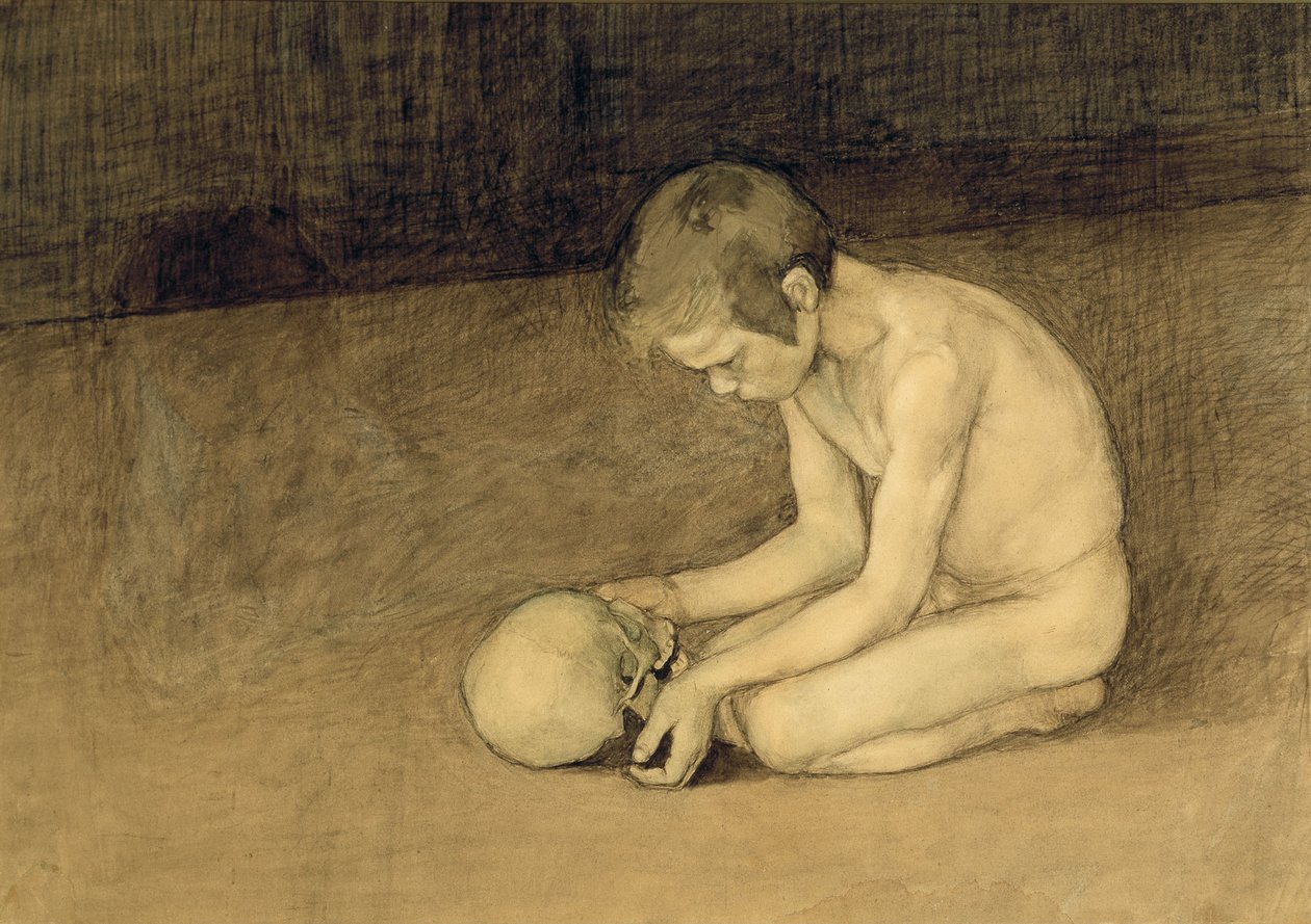 Boy with Skull av Magnus Enckell