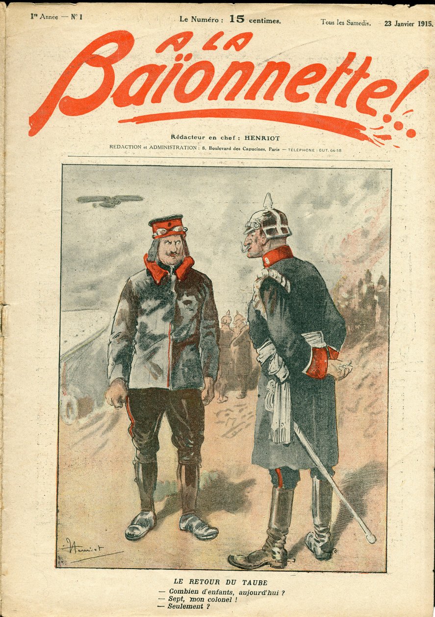 Omslag till "" La Baionnette"", Satirical en Colors av Henri Maigrot