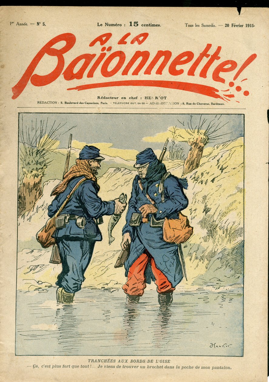 Omslag till ""La Baionnette"", Satirical in Colors av Henri Maigrot